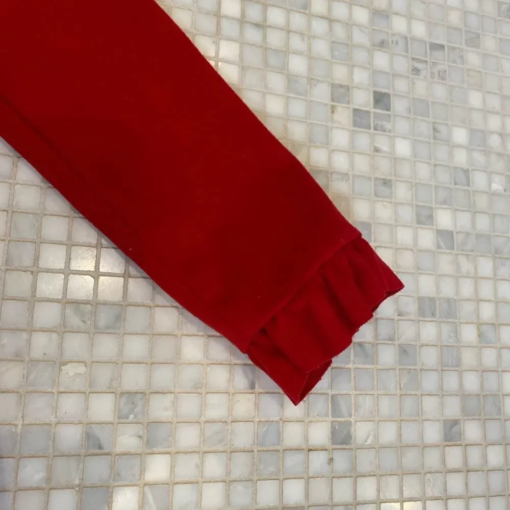 Joe Elle Formal Dressy Red Coat with Hood and Rose Pleating Details